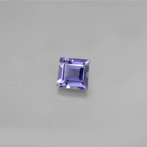 Iolite naturale blu da 0,55 ct, quadrato, VS