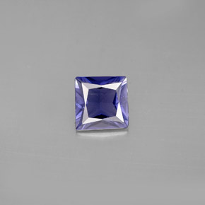 Iolite naturale blu da 0,70 ct, quadrato, VS