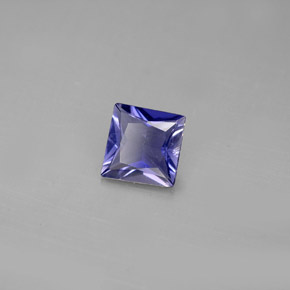 Iolite naturale blu da 0,70 ct, quadrato, VS