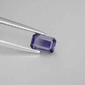 Iolite Viola Blu naturale da 0.46 ct, Taglio smeraldo, VS