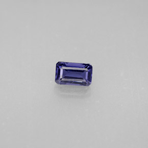 Iolite naturale blu da 0,33 ct, taglio smeraldo, VS