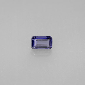 Iolite naturale blu da 0,33 ct, taglio smeraldo, VS
