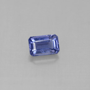 Iolite naturale blu da 0,58 ct, taglio smeraldo, VS-SI
