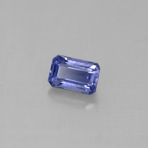 Iolite naturale blu da 0,58 ct, taglio smeraldo, VS-SI