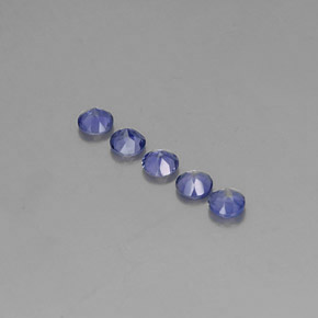 Iolite naturale blu da  ct, taglio rotondo, VVS-VS
