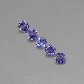 Iolite naturale viola da  ct, taglio rotondo, VVS-VS