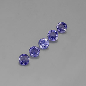 Iolite naturale viola da  ct, taglio rotondo, VVS-VS