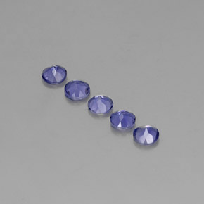 Iolite naturale viola da  ct, taglio rotondo, VVS-VS