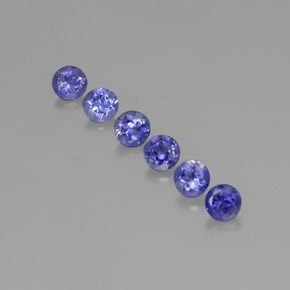 Iolite naturale blu da  ct, taglio rotondo, VVS-VS