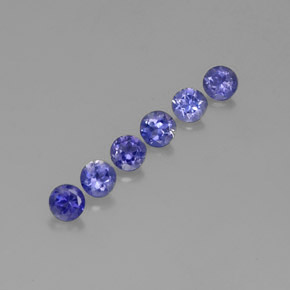 Iolite naturale blu da  ct, taglio rotondo, VVS-VS