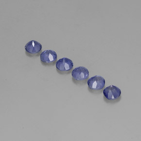 Iolite naturale blu da  ct, taglio rotondo, VVS-VS