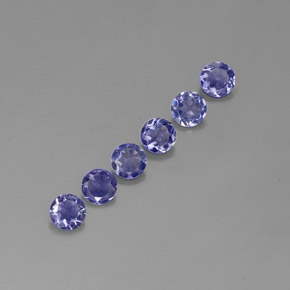 Iolite naturale blu da  ct, taglio rotondo, VVS-VS