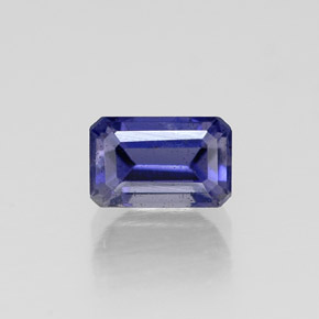 Iolite naturale viola da 0,58 ct, taglio smeraldo, VS-SI