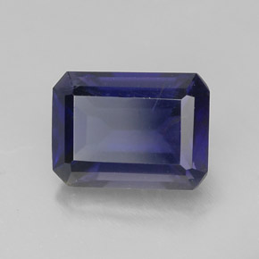 Iolite Viola Blu naturale da 1.43 ct, Taglio smeraldo, VS