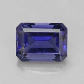 Iolite Viola Blu naturale da 1.60 ct, Taglio smeraldo, VS