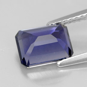 Iolite Viola Blu naturale da 1.60 ct, Taglio smeraldo, VS