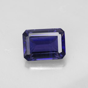 Iolite Viola Blu naturale da 1.57 ct, Taglio smeraldo, VS