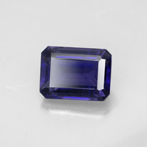 Iolite Viola Blu naturale da 1.57 ct, Taglio smeraldo, VS