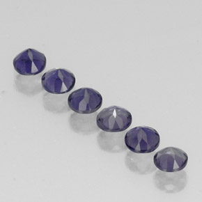 Iolite naturale blu da  ct, taglio rotondo, VVS-VS
