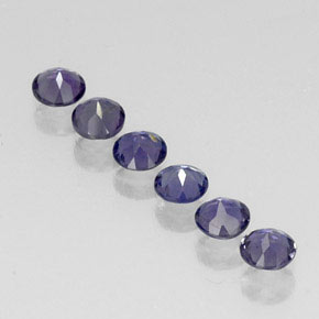 Iolite naturale blu da  ct, taglio rotondo, VVS-VS