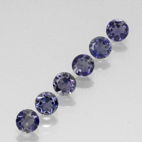 Iolite naturale blu da  ct, taglio rotondo, VVS-VS
