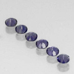 Iolite naturale blu da  ct, taglio rotondo, VVS-VS