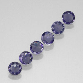 Iolite naturale blu da  ct, taglio rotondo, VVS-VS