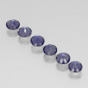 Iolite naturale blu da  ct, taglio rotondo, VVS-VS