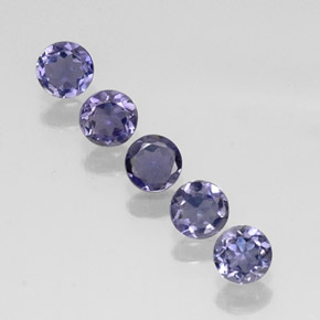 Iolite naturale blu da  ct, taglio rotondo, VVS-VS