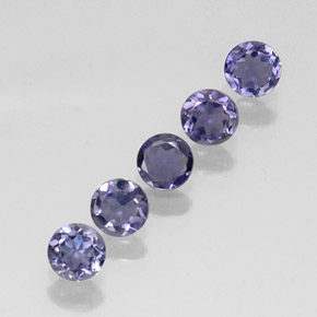 Iolite naturale blu da  ct, taglio rotondo, VVS-VS