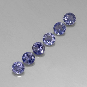 Iolite naturale blu da  ct, taglio rotondo, VVS-VS