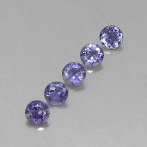 Iolite naturale blu da  ct, taglio rotondo, VVS-VS