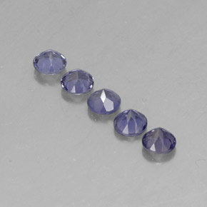 Iolite naturale blu da  ct, taglio rotondo, VVS-VS