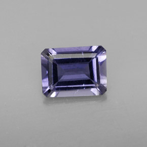 Iolite naturale blu da 1,25 ct, taglio smeraldo, VS