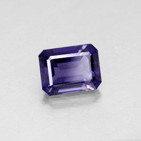 Iolite Viola Blu naturale da 1.62 ct, Taglio smeraldo, VS