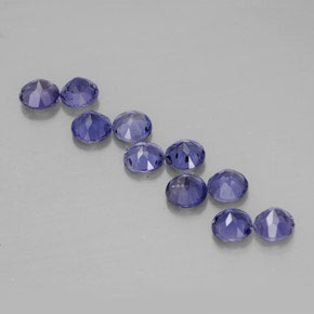 Iolite naturale blu da  ct, taglio rotondo, VVS-VS