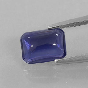 Iolite naturale blu da 1,29 ct, trasparente, trasparente/traslucido