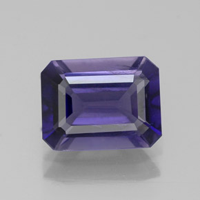 Iolite naturale blu da 1,15 ct, taglio smeraldo, VS-SI