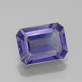 Iolite Viola Blu naturale da 1.05 ct, Taglio smeraldo, VS-SI