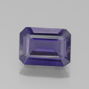 Iolite Viola Blu naturale da 0.92 ct, Taglio smeraldo, VVS-VS