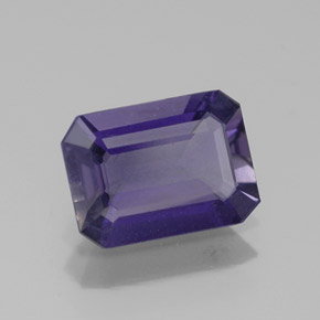 Iolite Viola Blu naturale da 0.92 ct, Taglio smeraldo, VVS-VS