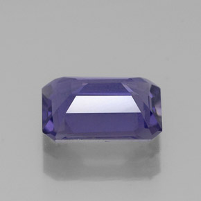Iolite naturale blu da 1,04 ct, taglio smeraldo, VS-SI