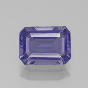 Iolite naturale blu da 1,14 ct, taglio smeraldo, VS