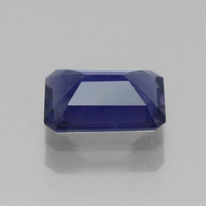Iolite naturale blu da 0,99 ct, taglio smeraldo, VS