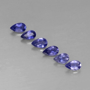 Iolite naturale blu da  ct, taglio ovale, VVS-VS