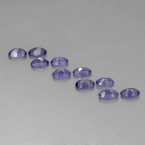 Iolite naturale blu da  ct, taglio ovale, VS