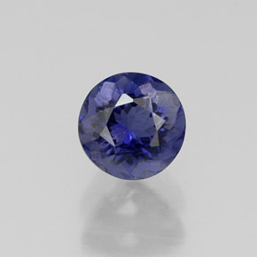 Iolite naturale blu da 0,51 ct, taglio rotondo, VS-SI