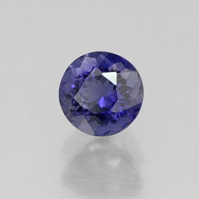 Iolite naturale blu da 0,51 ct, taglio rotondo, VS-SI