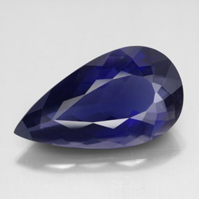 Iolite naturale blu da 6,77 ct, taglio a pera, VS