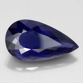 Iolite naturale blu da 6,77 ct, taglio a pera, VS